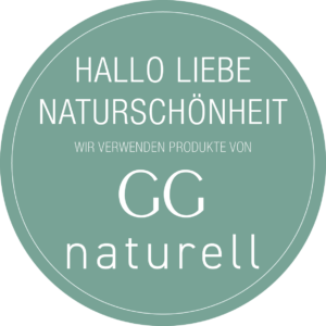 GG-Logo, Verwendung im Friseursalon Natürlich Schönes Haar im Ihr Einkaufsland International, Marktheidenfeld.